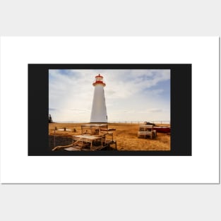 Point Prim Lighthouse P.E.I. Canada 4 Posters and Art